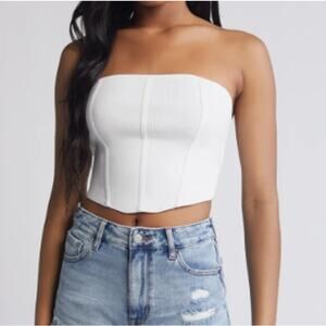 * New ~ L.A. HEARTS ~ Bridgette Corset Sweater Tube Top Size L